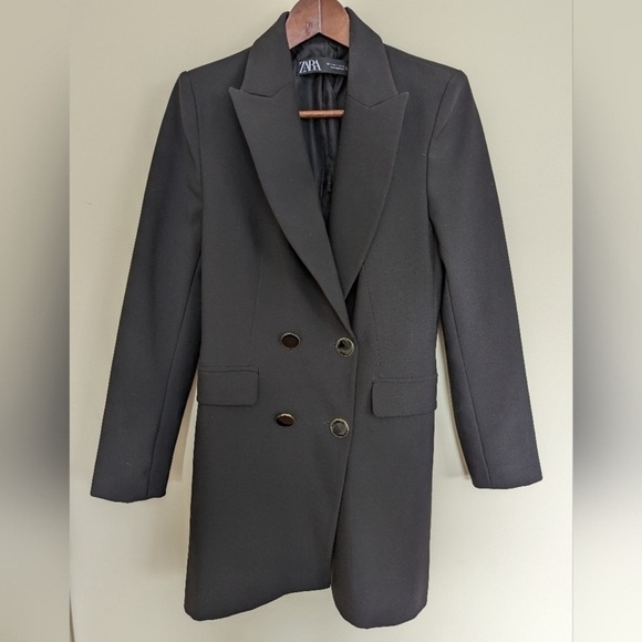ZARA oversized double breasted blazer frock jacket women's - Picture 10 of 13